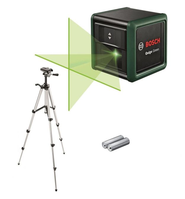 Bosch Нивелир лазерный Quigo Green, до 12м, 0.6мм/м, 1.098кг