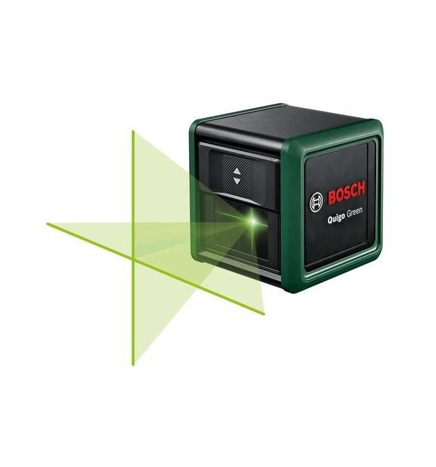 Bosch Нивелир лазерный Quigo Green, точность ± 0.6 мм/м, 12м, зелёный 0.27 кг