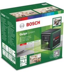Bosch Нивелир лазерный Quigo Green, точность ± 0.6 мм/м, 12м, зелёный 0.27 кг