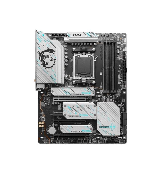 MSI Материнcкая плата X670E GAMING PLUS WIFI sAM5 X670 4xDDR5 M.2 HDMI DP WiFi BT ATX