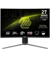 MSI Монитор 27" MAG 27CQ6PF 2xHDMI, DP, Audio, VA, 2560x1440, 180Hz, 0.5ms, sRGB 105%, CURVED, AdaptiveSync, HAS