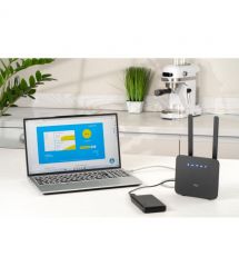 TCL Маршрутизатор LINKHUB (HH42CV2) LTE, Wi-Fi4, 1xFE LAN/WAN, 1xFE LAN, 2xSMA, Чорний + Power Bank 20000мА
