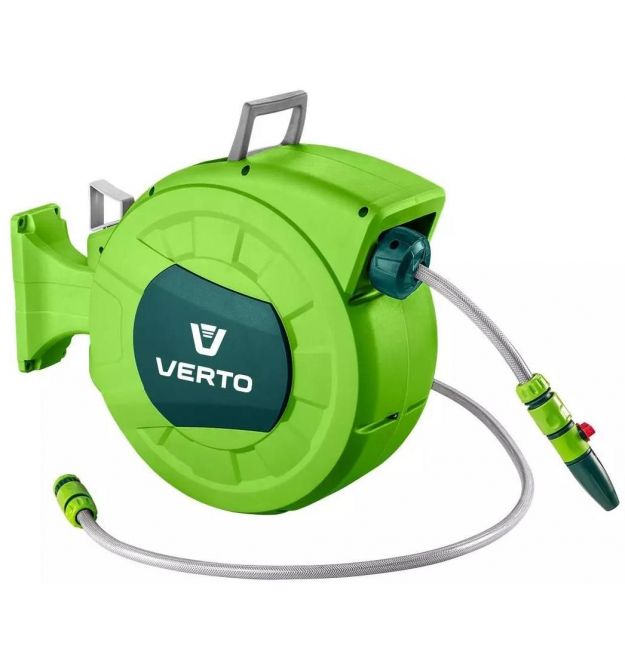 Verto Катушка со шлангом автоматическая 20м+2м шланга 1/2"