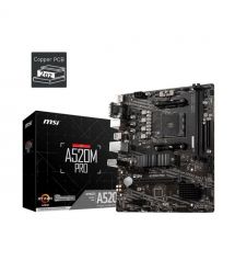 MSI Материнcкая плата A520M PRO sAM4 A520 2xDDR4 M.2 HDMI DVI DP mATX