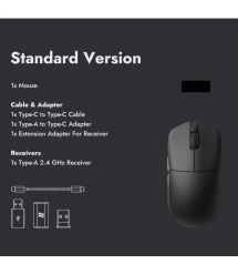Lemokey Мышь G1 USB-A/USB-C/WL/BT, 8K, черный