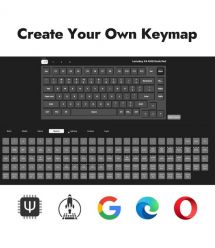 Lemokey Клавиатура механическая X4 84Key, Keychron Red, USB-A, QMK/VIA, Hot-Swap, EN/UKR, Red led, чорний