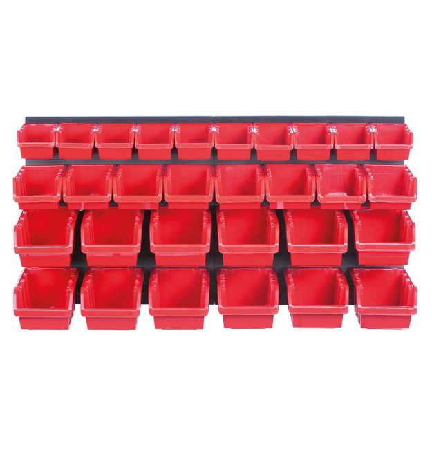 Kistenberg Панель подвесная с набором контейнеров для хранения KOR3, 2 панели 38.6*1.8*39см, 30 контейнеров, пластик