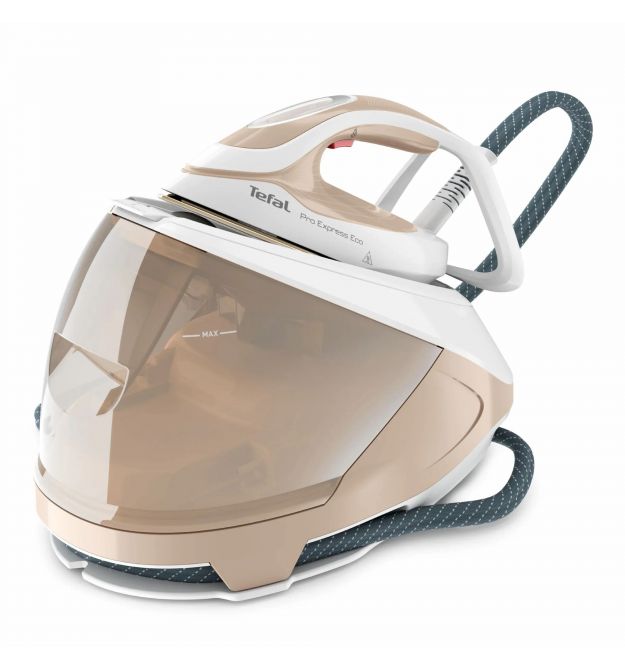 Tefal Утюг-парогенератор Pro Express Eco, 2200Вт, 1800мл, паровой удар -550гр, постоянный пар - 140гр, бело-золотой