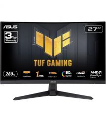 ASUS Монитор 27" TUF Gaming VG27VQM1B DVI, 2xHDMI, DP, MM, VA, 280Hz, 1ms, DCI-P3 90%, CURVED, AdaptiveSync