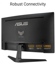 ASUS Монитор 27" TUF Gaming VG27VQM1B DVI, 2xHDMI, DP, MM, VA, 280Hz, 1ms, DCI-P3 90%, CURVED, AdaptiveSync