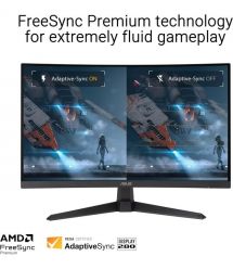 ASUS Монитор 27" TUF Gaming VG27VQM1B DVI, 2xHDMI, DP, MM, VA, 280Hz, 1ms, DCI-P3 90%, CURVED, AdaptiveSync