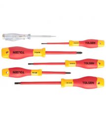 Tolsen Отвертка Premium, набор 6шт, диэлектрическая, для работ под напряжением 1000В