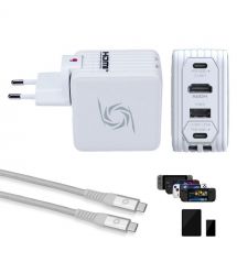 AVerMedia Зарядное устройство GC313 CORE GO 100Вт 2хUSB-С, 1хUSB-A, 1xHDMI, белый