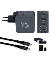 AVerMedia Зарядное устройство GC313 CORE GO 100Вт 2хUSB-С, 1хUSB-A, 1xHDMI, черный