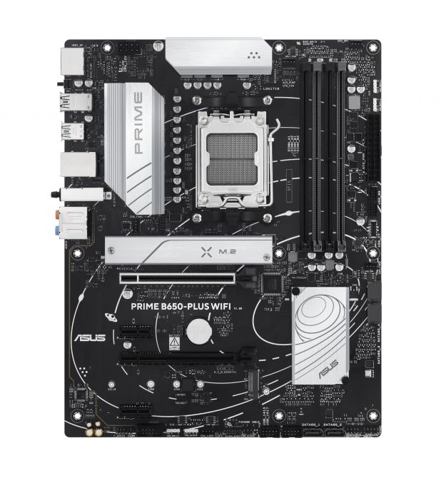 ASUS Материнcкая плата PRIME B650-PLUS WIFI sAM5 B650 4xDDR5 M.2 HDMI DP WiFi BT ATX