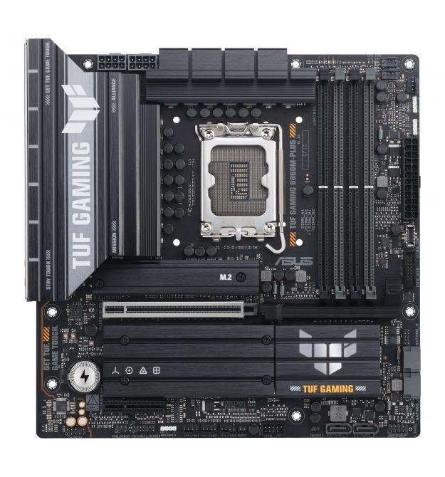 ASUS Материнcкая плата TUF GAMING B860M-PLUS s1851 B860 4xDDR5 M.2 DP HDMI USB Type-C mATX