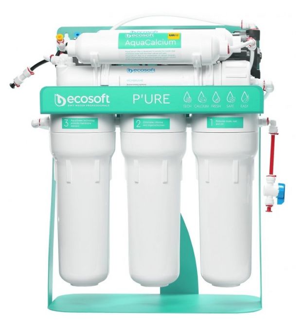 Ecosoft Фильтр обратного осмоса P'URE AquaCalcium Mint с насосом на станине, мембра