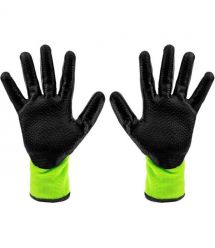 Neo Tools Перчатки рабочие, утепленные, латексное покрытие, полиэстер, р.8, зелено-черные