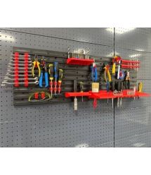 Kistenberg Панель подвесная с набором крючков и полок KS_kit14, 2 панели 57.6*1.8*39см, 20 шляп, 3 полки, пластик