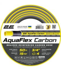 2E Шланг садовый AquaFlex Carbon 3/4" 50м 4 слоя 20бар -10…+60°C