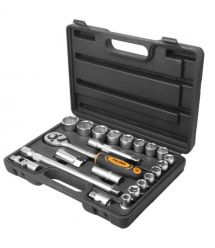 Tolsen Набор инструментов, набор торцевых головок 1/2", 22шт, CrV