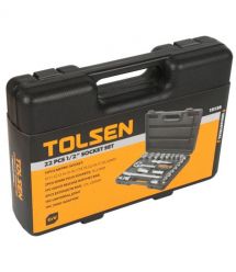 Tolsen Набор инструментов, набор торцевых головок 1/2", 22шт, CrV