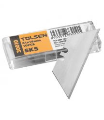 Tolsen Лезвие трапециевидное Профи, 19х0.58мм, сталь, 10шт