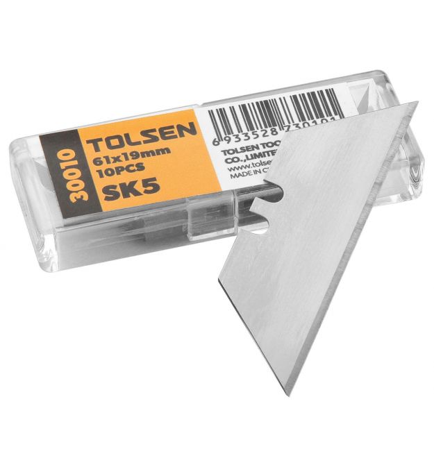 Tolsen Лезвие трапециевидное Профи, 19х0.58мм, сталь, 10шт