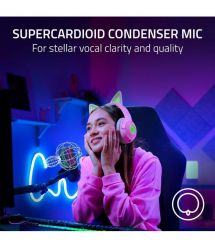 Razer Микрофон геймерский Seiren V3 Chroma, Uni, RGB, USB-A, 2м, чёрный