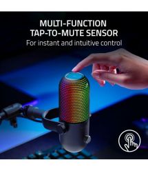 Razer Микрофон геймерский Seiren V3 Chroma, Uni, RGB, USB-A, 2м, чёрный