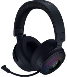 Razer Гарнитура игровая Kraken V4 Pro, mini-jack/USB-A/BT/WL, RGB, чёрный