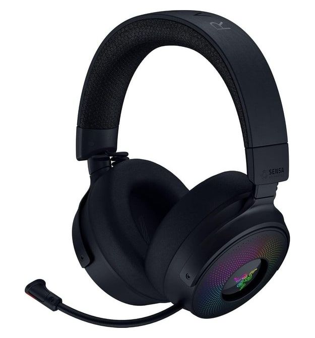 Razer Гарнитура игровая Kraken V4 Pro, mini-jack/USB-A/BT/WL, RGB, чёрный