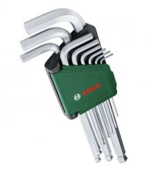 Bosch Ключи шестигранные, набор 9шт, шаровидный наконечник, 1.5-10мм, CrV