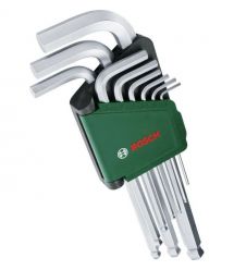 Bosch Ключи шестигранные, набор 9шт, шаровидный наконечник