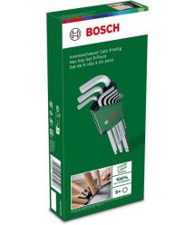 Bosch Ключи шестигранные, набор 9шт, шаровидный наконечник