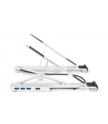 Digitus Подставка для ноутбука Variable Notebook Stand, до 17'', USB-C Dock 5-Port, серая