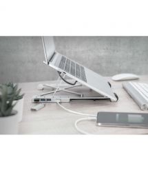 Digitus Подставка для ноутбука Variable Notebook Stand, до 17'', USB-C Dock 5-Port, серая