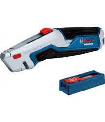 Bosch Нож складной, трапециевидное лезвие, пластиковый корпус, 253 мм, набор лезвий 13шт