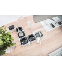 Digitus Блок розеток Flexible, 4xSchuko 16A, 2xUSB 2.4A, выключатель