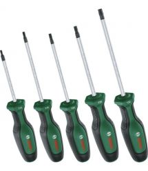 Bosch Отвертки Torx набор 5шт, T10, 15, 20, 25, 30