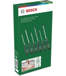 Bosch Отвертки набор 6шт, SL 4, 6.5 мм, PH1х100 мм, PH2х125 мм, PZ1х100 мм, PZ2х125 мм