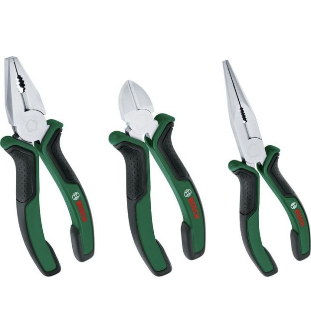Bosch Плоскогубцы на выбор 3 шт, комбинированные, усиленные, боковые