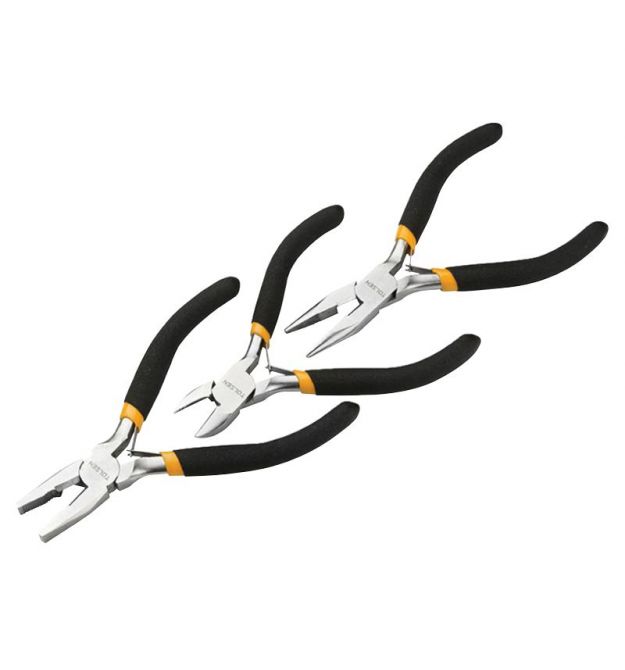 Tolsen Плоскогубцы набор 3 шт, комбинированные, удлиненные, бокорезы