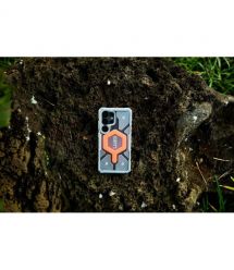 UAG Чехол+ремешок для Samsung Galaxy S25 Ultra, Pathfinder Clear with Magnet Bundle, Active Lava Lanyard