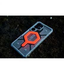UAG Чехол+ремешок для Samsung Galaxy S25 Ultra, Pathfinder Clear with Magnet Bundle, Active Lava Lanyard