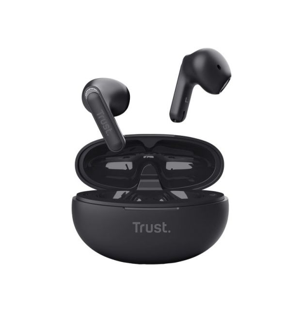 Trust Наушники TWS Yavi Earphones BT 5.3, ENC, SBC, Mic, Черый