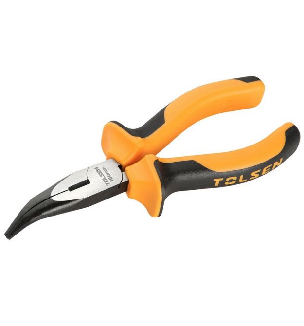 Tolsen Плоскогубцы удлиненные изогнутые Профи, 160мм