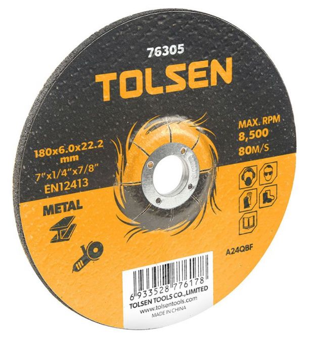 Tolsen Диск отрезной шлифовальный по металлу, 115х6.0х22.2мм