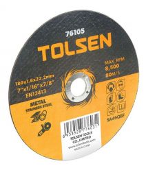 Tolsen Диск отрезной по металлу, 115х1.2х22.2мм