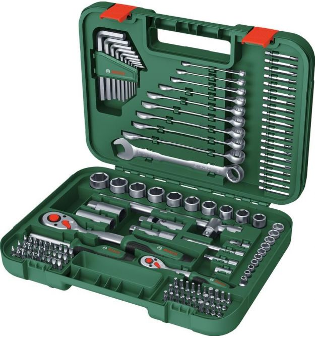 Bosch Набор инструментов, 1/2", 1/4", 132шт, CrV